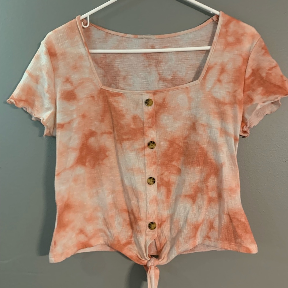 salmon pink cropped//fits size small